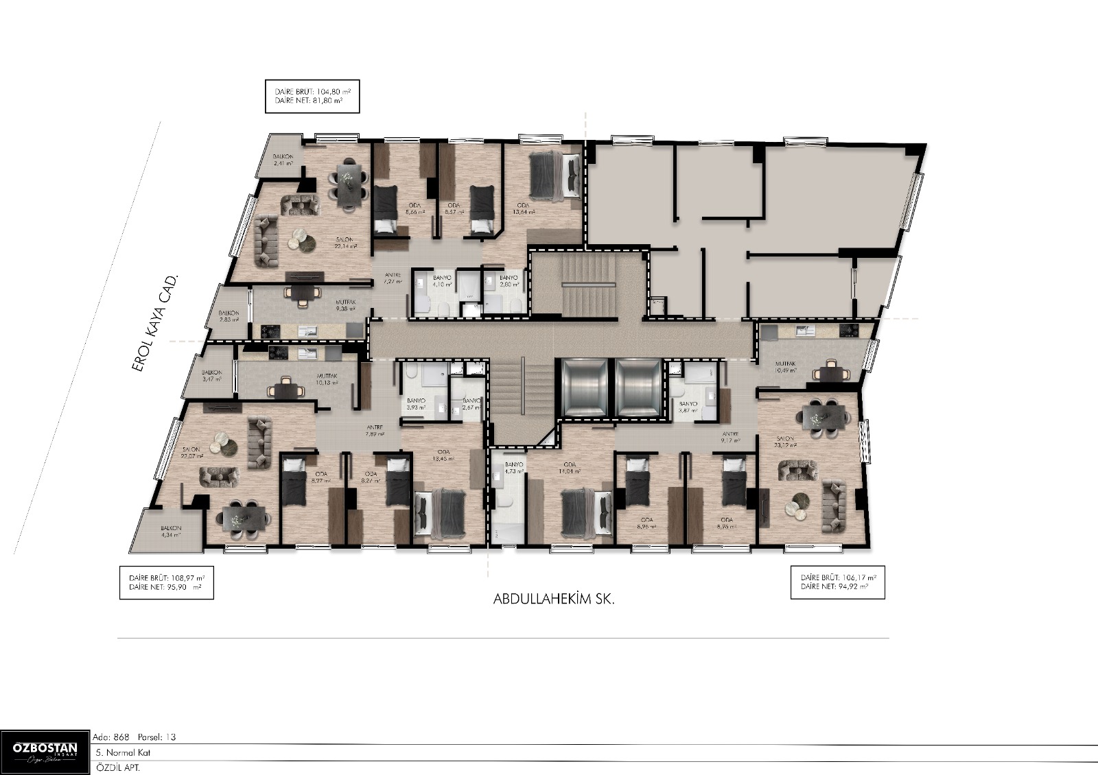 ÖZDİL APARTMANI kat planı 1